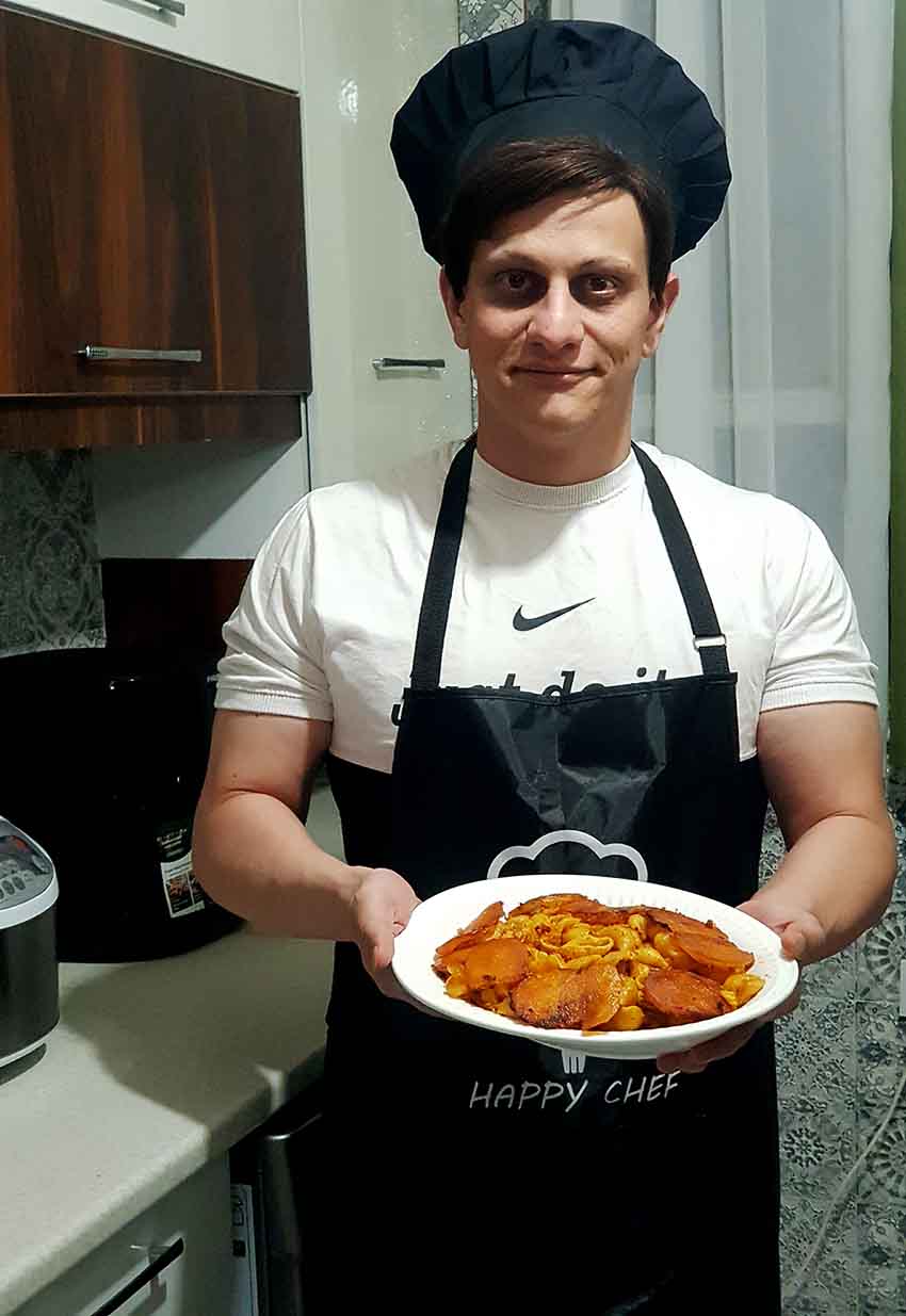 chef haghighi in kitchen